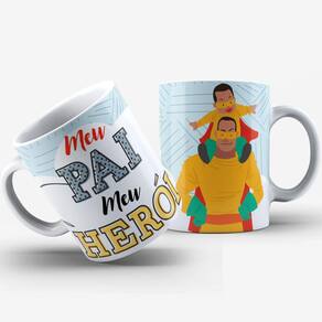 Caneca Personalizada Dia dos Pais - Pai meu Herói