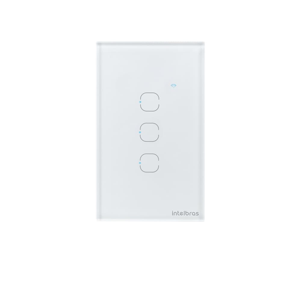 Interruptor Inteligente Izy Smart Wifi Touch 3 Teclas Ews 1003 Branco -Intelbras