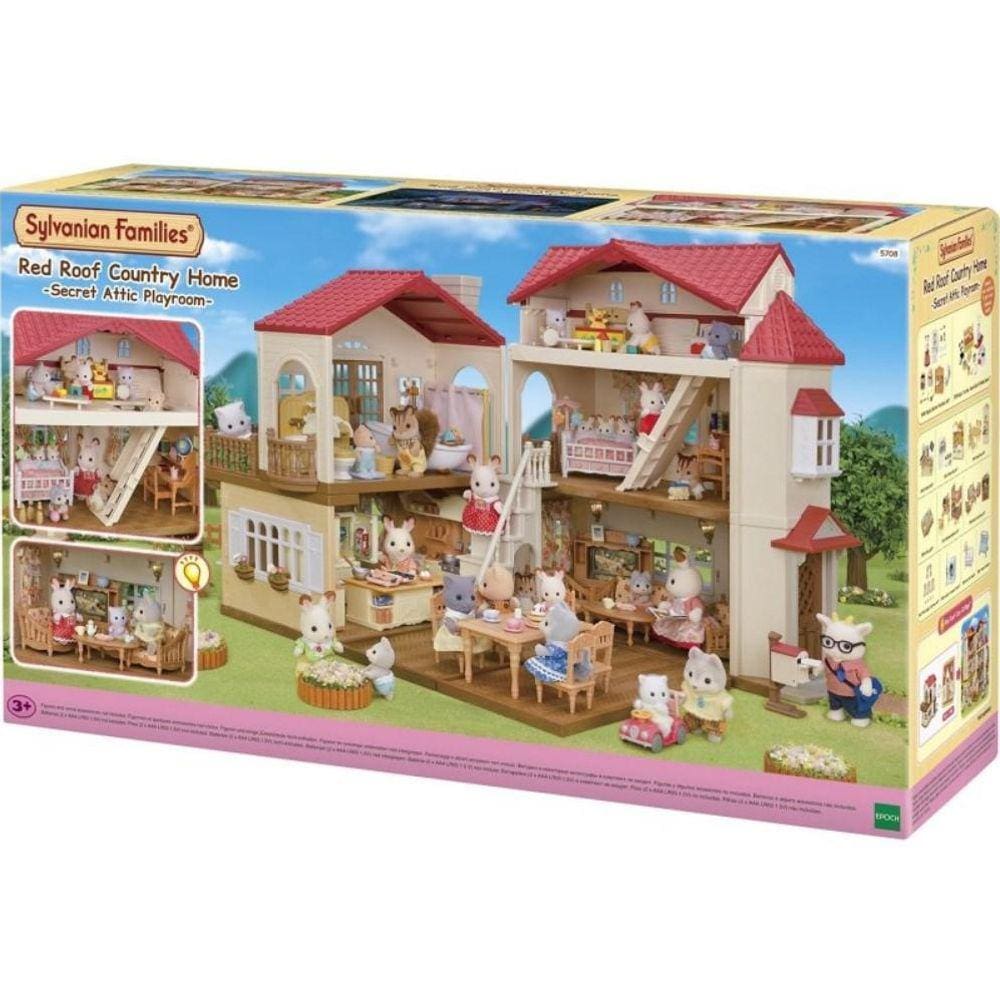 Sylvanian Casa Telhado Vermelho Sótão Secreto Epoch 5708