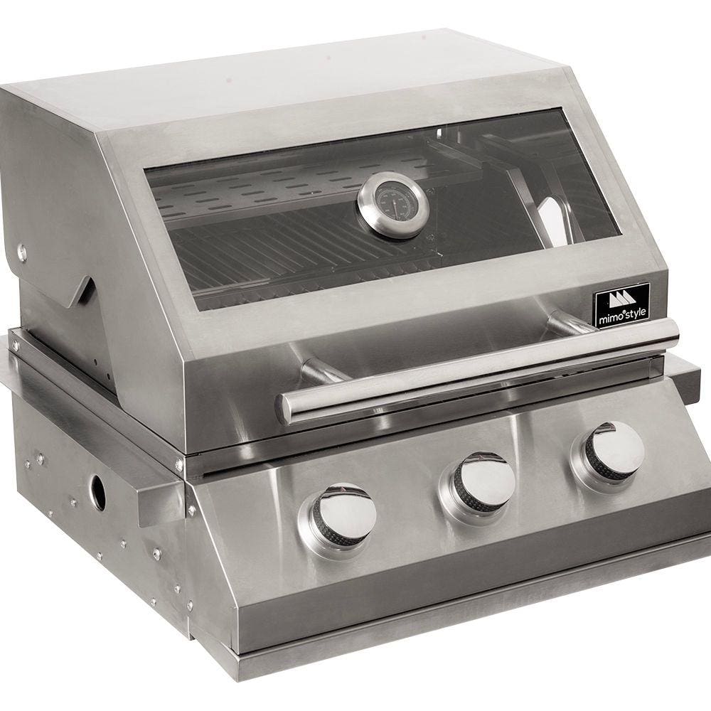 Churrasqueira a Gás para Embutir 3 Queimadores Gourmet Inox Mimo Style