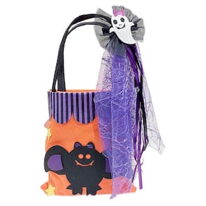 Kit Halloween Fantasia: Sacola Personalizada + Enfeite de Cabelo
