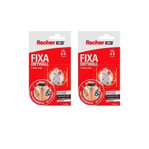 02 Cartelas De Suporte De Fixação Removível Fischer - Fixa Drywal C/ 08 Un em cada