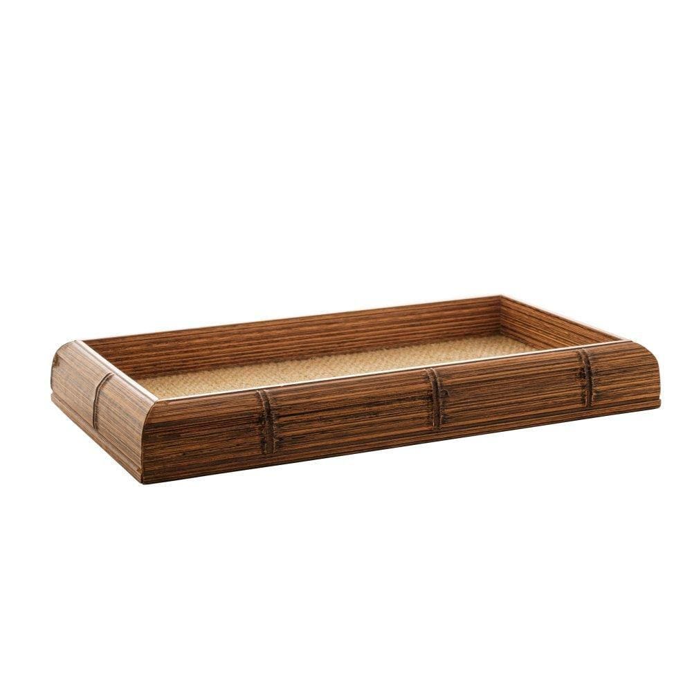 Bandeja Woodart de Madeira Bambu Natural 30cm x 17cm x 4cm
