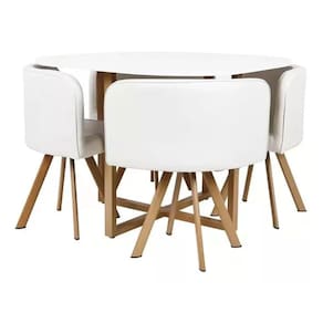 Conjunto Mesa De Jantar + 4 Cadeiras Compact Comfort - Paris