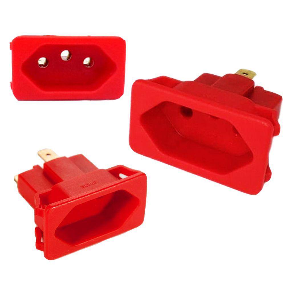 24 Tomada Fêmea Tpa2-3 Vermelho 3 Pinos 20a Painel Aparelho Margirius