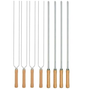 Kit Preparo Churrasco Churrasqueira Espetos 55Cm Mor
