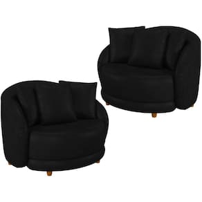 Kit 2 Poltronas Decorativas Pes Madeira Maly Corano TCS 724 Moll