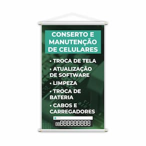 Banner Conserto Manutenção De Celulares Número Pix Grande