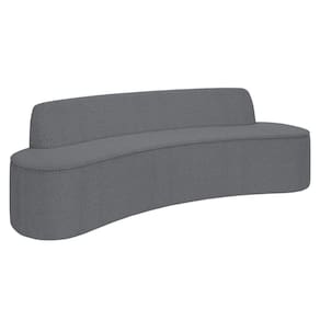 Sofá 5 Lugares para Sala de Estar Living 280cm Koane D06 Bouclê Cinza - Mpozenato