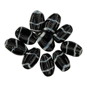 Kit c/ 10 Firmas de Búzios 22 mm Preto e Branco Murano Guias
