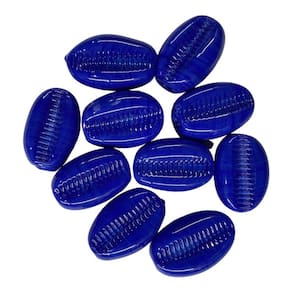 Kit c/ 10 Firmas de Búzios 22 mm Azul Murano Guias