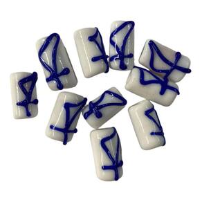 Kit c/ 10 Firmas Desenhada 17mm Oxaguiã Azul Murano Guias