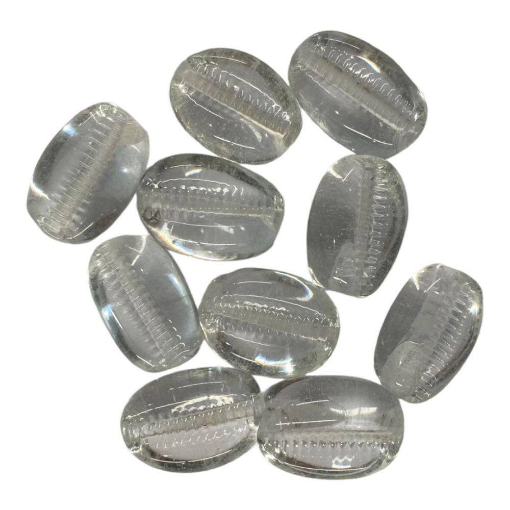 Kit c/ 10 Firmas de Búzios 22 mm Transparente Murano Guias
