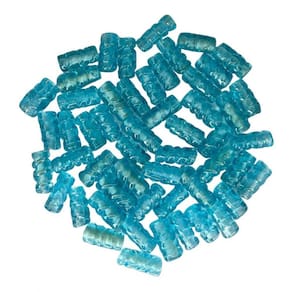Kit c/ 10 Firmas Frisadas 22mm Azul Claro Murano Guias
