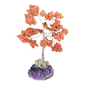 Árvore da Felicidade 15 cm Pedra Jaspe Vermelho