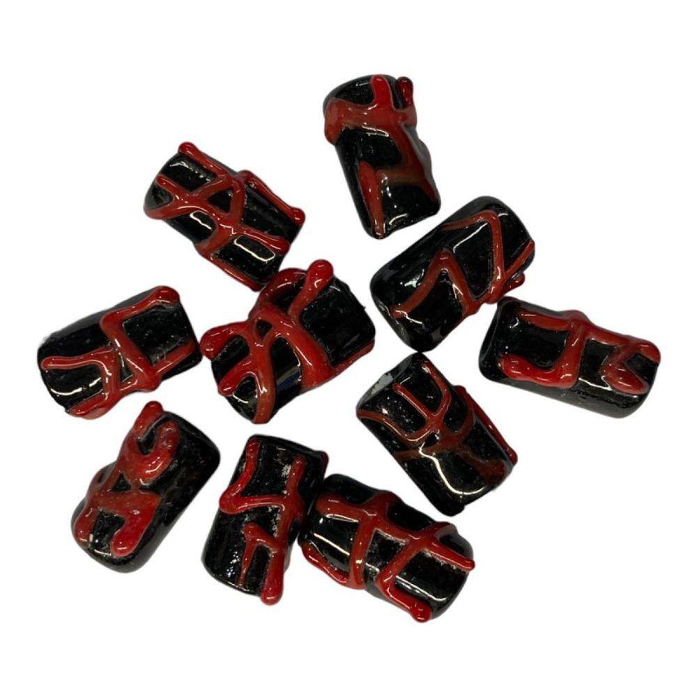 Kit c/ 10 Firmas Desenhada 17mm Exu Tridente Murano Guias