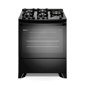 Fogão 5 bocas Electrolux Preto Experience com Mesa de Vidro, PerfectCook360 e VaporBake (FE5CP)