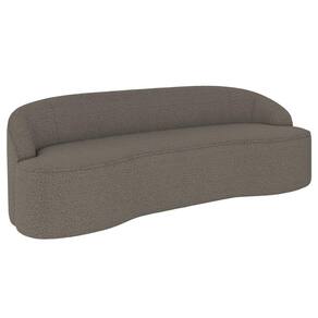 Sofá 5 Lugares para Sala de Estar Living 280cm Theo D06 Bouclê Castor - Mpozenato