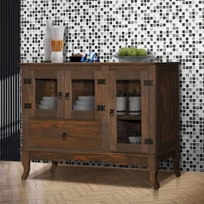 Balcão Buffet Madeira Maciça Imbuia Kalyn Shop Jm