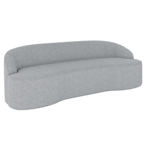 Sofá 3 Lugares para Sala de Estar Living 180cm Theo D06 Linho Cinza Claro - Mpozenato