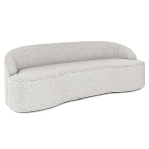 Sofá 2 Lugares para Sala de Estar Living 150cm Theo D06 Bouclê Creme - Mpozenato