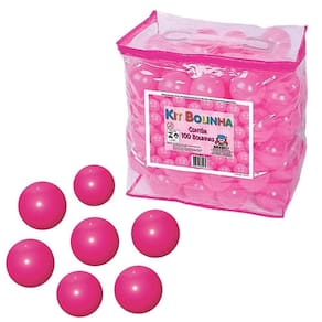 Kit Bolinhas Rosa Pacote Com 100 Unidades Braskit