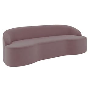 Sofá 3 Lugares para Sala de Estar Living 210cm Theo D06 Veludo Rosa - Mpozenato