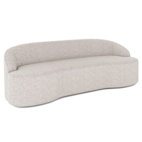 Sofá 3 Lugares para Sala de Estar Living 210cm Theo D06 Linho Pérola - Mpozenato