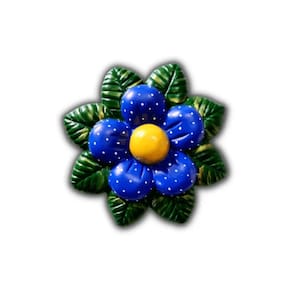 Decoração Jardim Flor Margarida Cerâmica P/Grama Ou Parede