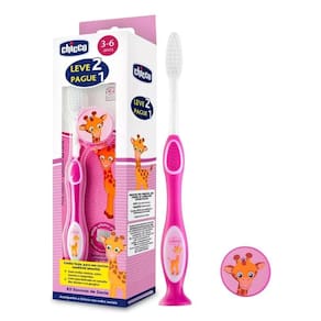 Escova De Dentes Rosa 3-6Anos 2Und Chicco