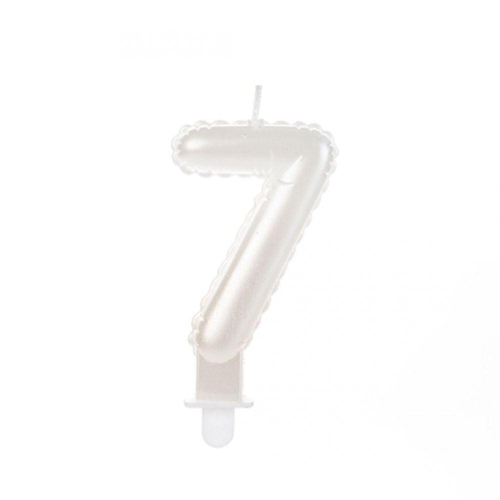 Vela Balão Branca Número 7 Silverfestas