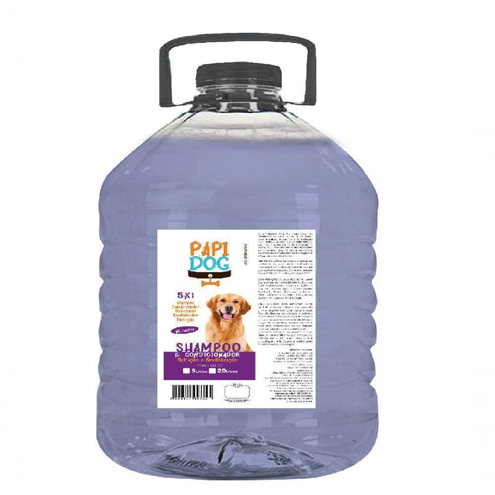 Shampoo E Condicionador Papi Dog 5x1 5 Litros único