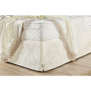 Saia Box Madri Queen Microfibra Matelado Palha