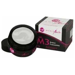 1 Gel unha Branco para fazer francesinha Magic Nails M3 14g
