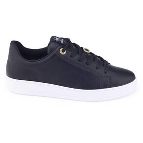 Tênis Feminino Via Marte Casual 23-13806 Cadarço Napa Preto