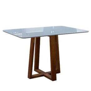 Mesa de Jantar Moderna c/ Vidro - Pedro-1,2x0,8m - Art Salas