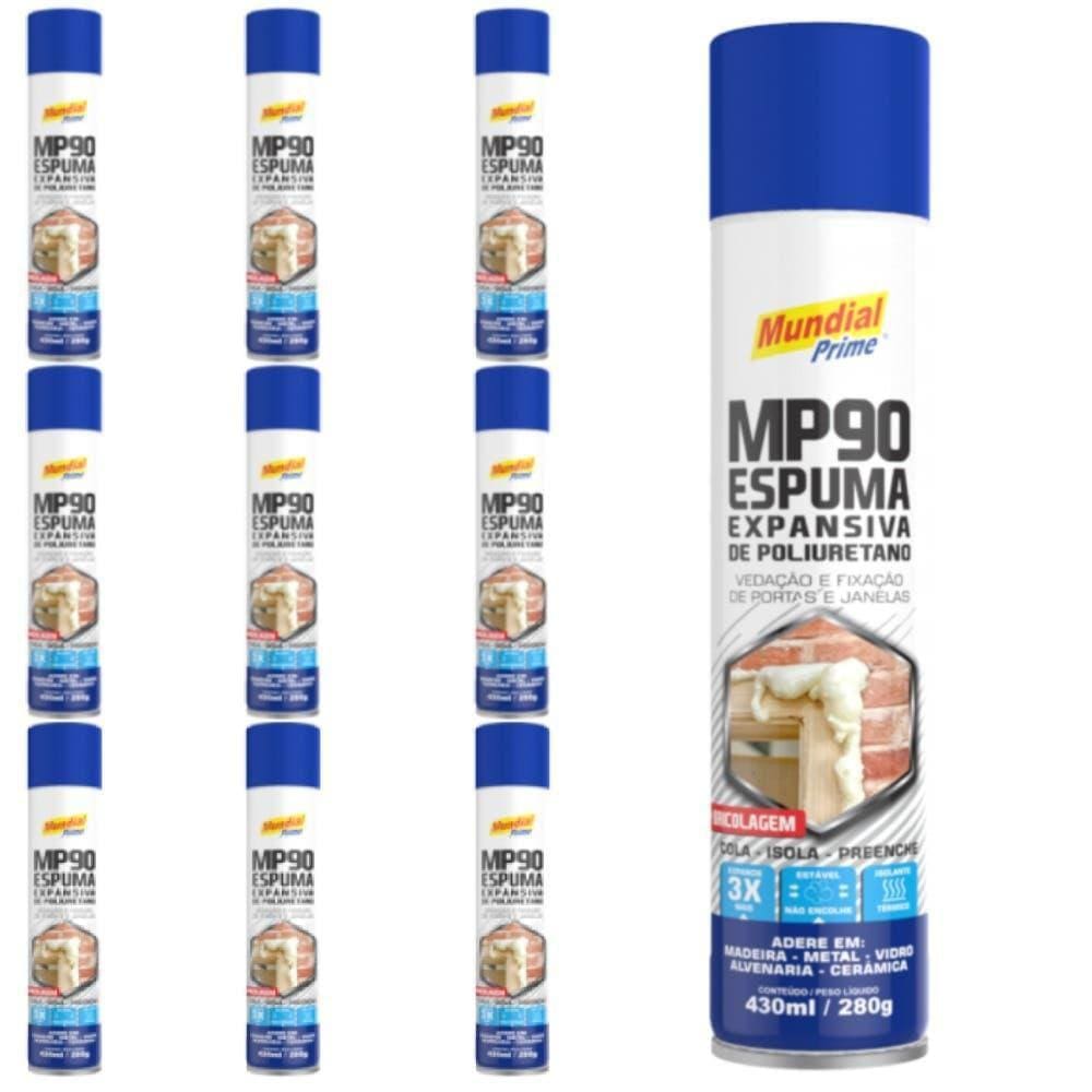 Espuma Bricolagem 430 ml com 10 Unidades MUNDIAL PRIME