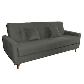 Sofá Cama Casal Reclinável com Baú Pamela - Veludo