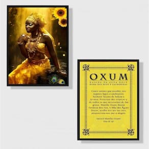 Kit 2 Quadros Decorativos Oxum 45X34Cm - Com Vidro
