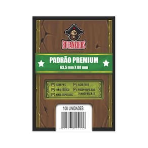 Sleeves Padrão Premium Poker Size 63,5 X 88mm Bucaneiros 100 unidades