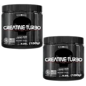 Kit 2X Creatine Turbo 150G Black Skull - Caveira Preta