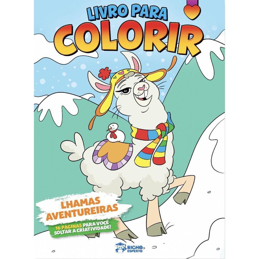 Livro Para Colorir - Lhamas Aventureiras