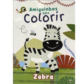 Coleção Animais Amiguinhos Para Colorir - Zebra
