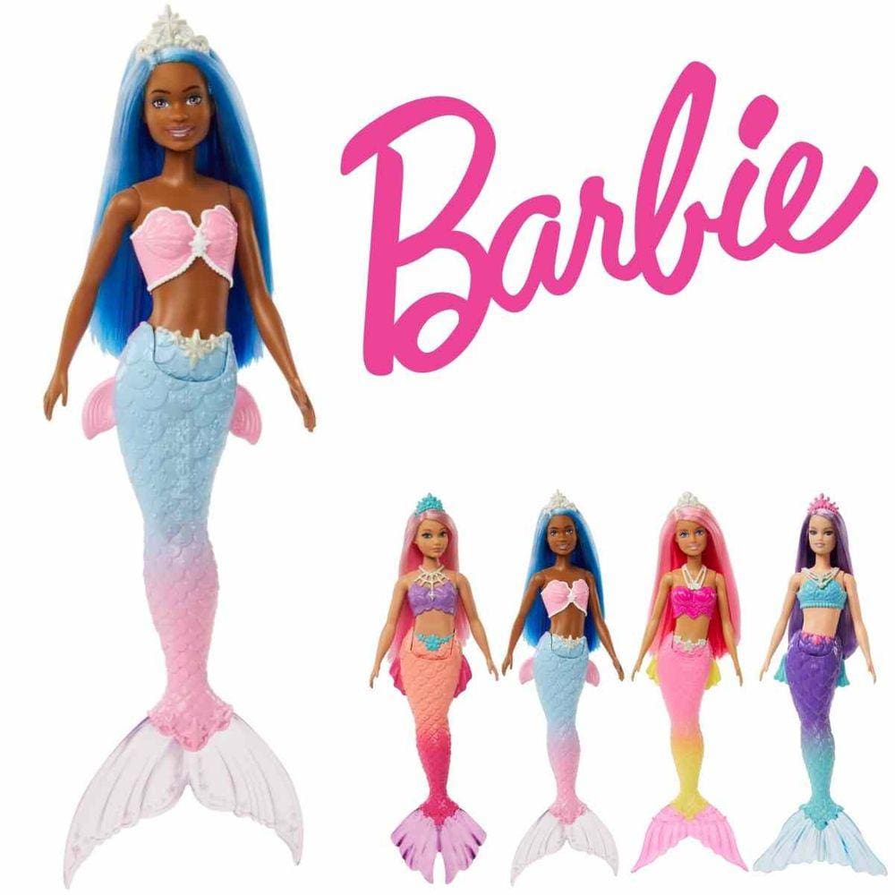 Barbie Sereia Loira com Cauda Rosa - Mattel 