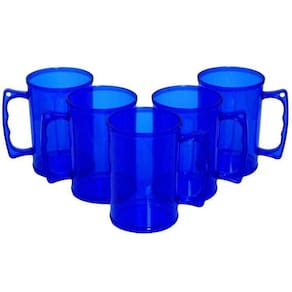 80 Canecas Acrílica Azul Cristal 300Ml Festa Personalização