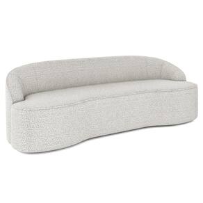 Sofá 3 Lugares para Sala de Estar Living 180cm Theo D06 Bouclê Creme - Mpozenato