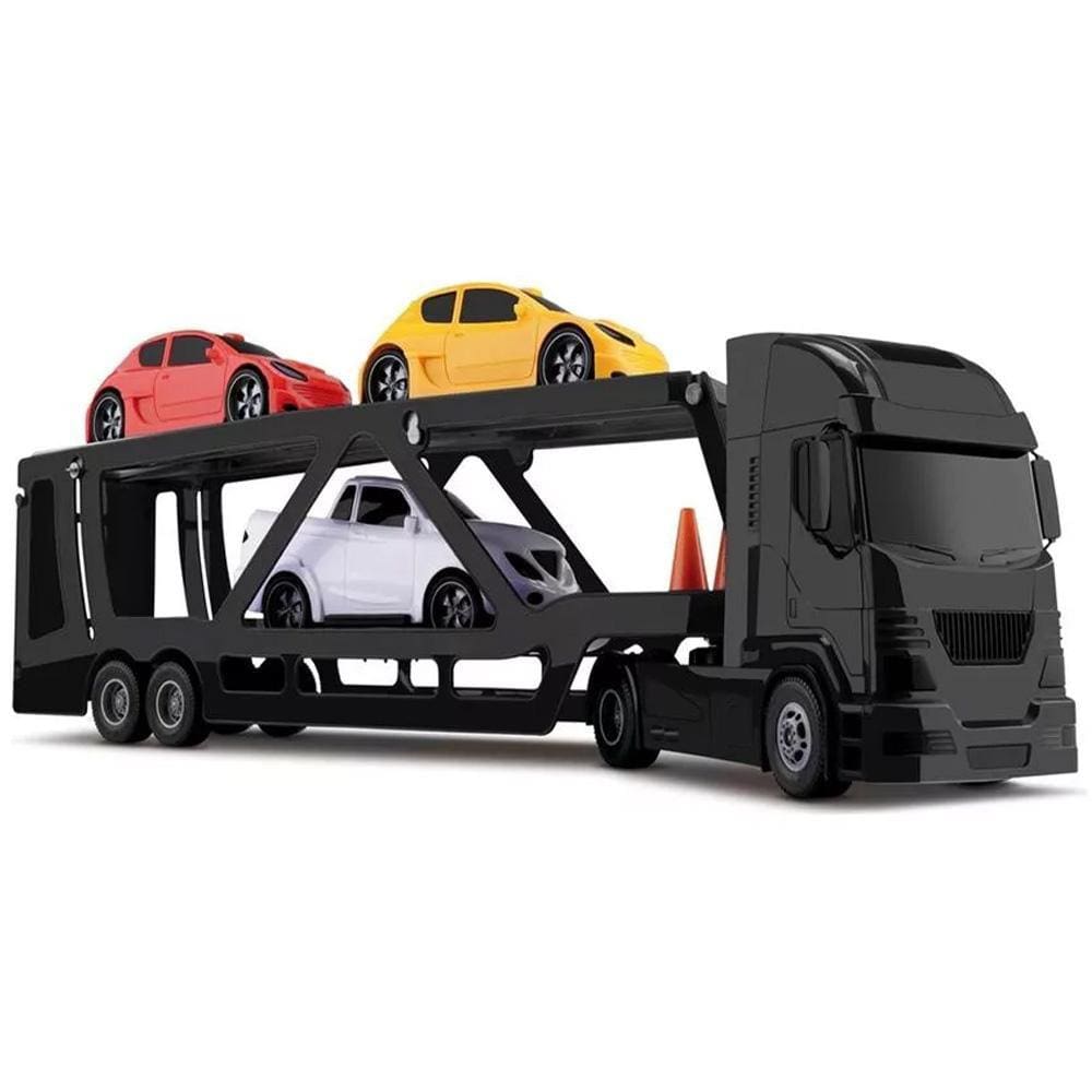 Caminhão Cegonha Transport com 2 carrinhos – DM Toys