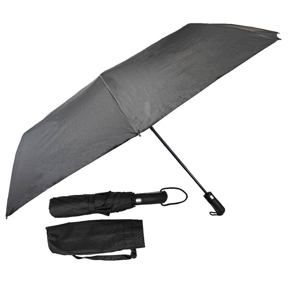Guarda Chuva Abre E Fecha Automático Grande Resistente 37cm Preto
