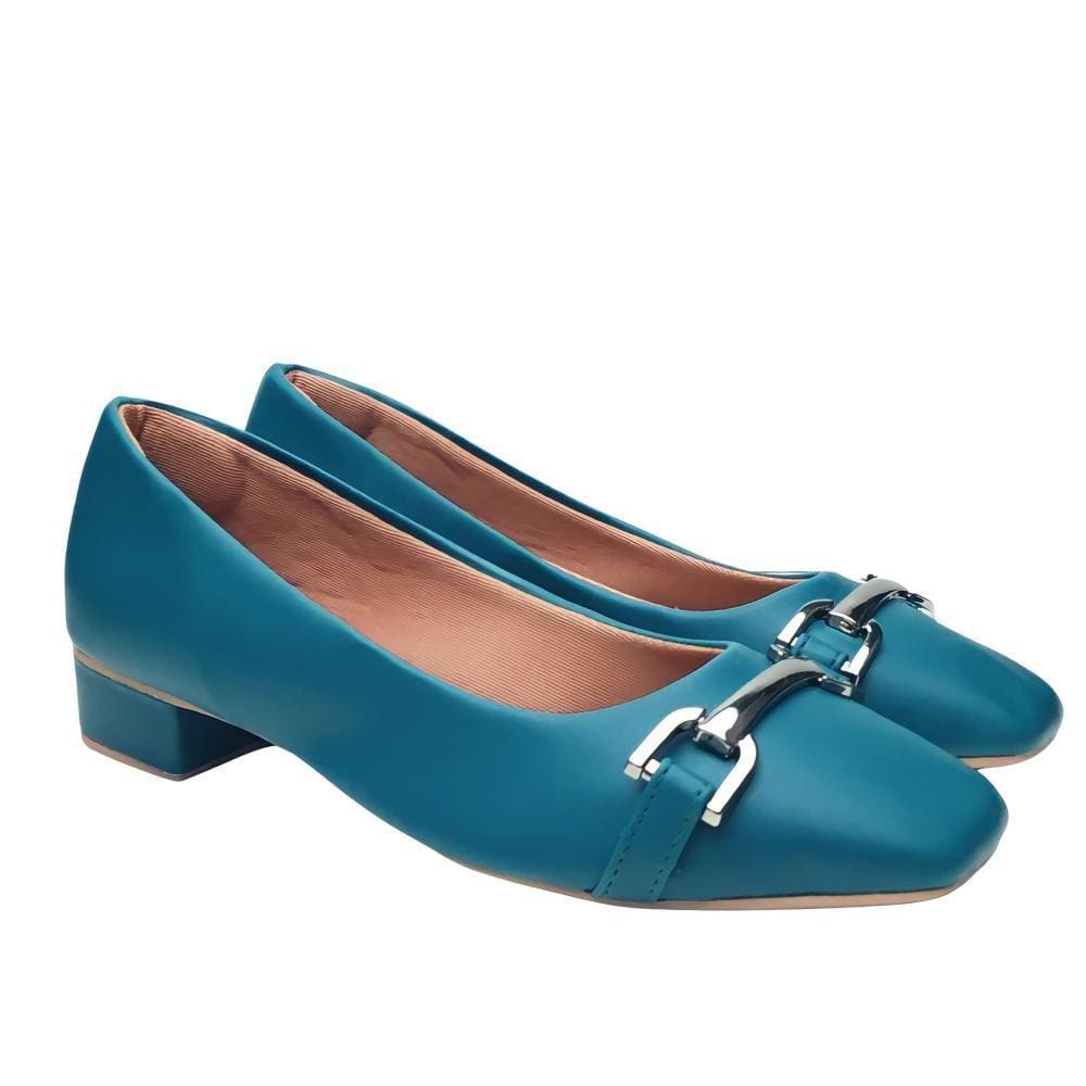 Retro Fivela Cor Celestial (Azul Petroleo)