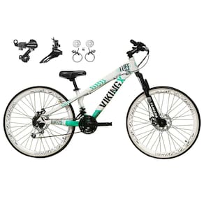 Bicicleta Aro 26 Venzo FX3 21V Shimano Vmax Spinner Branco